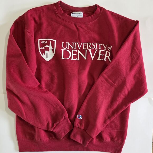 Vintage University of Denver Champion Sweatshirt Mens sz  M Red - Picture 1 of 10